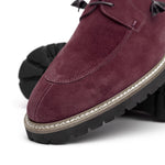 Zelli Campo Suede Goatskin Lace-up Shoes Bordeaux (26-220-BDX)