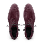 Zelli Campo Suede Goatskin Lace-up Shoes Bordeaux (26-220-BDX)