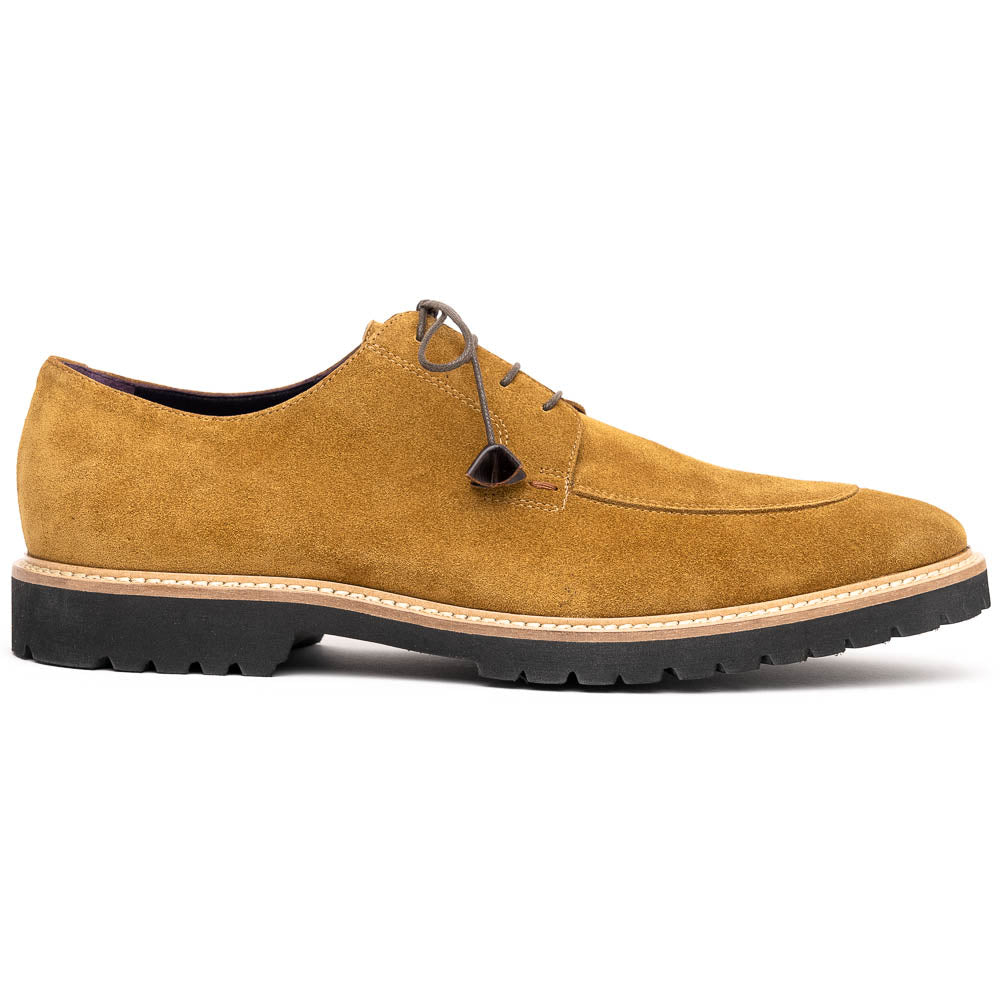 Zelli Campo Suede Goatskin Lace-up Shoes Tobacco