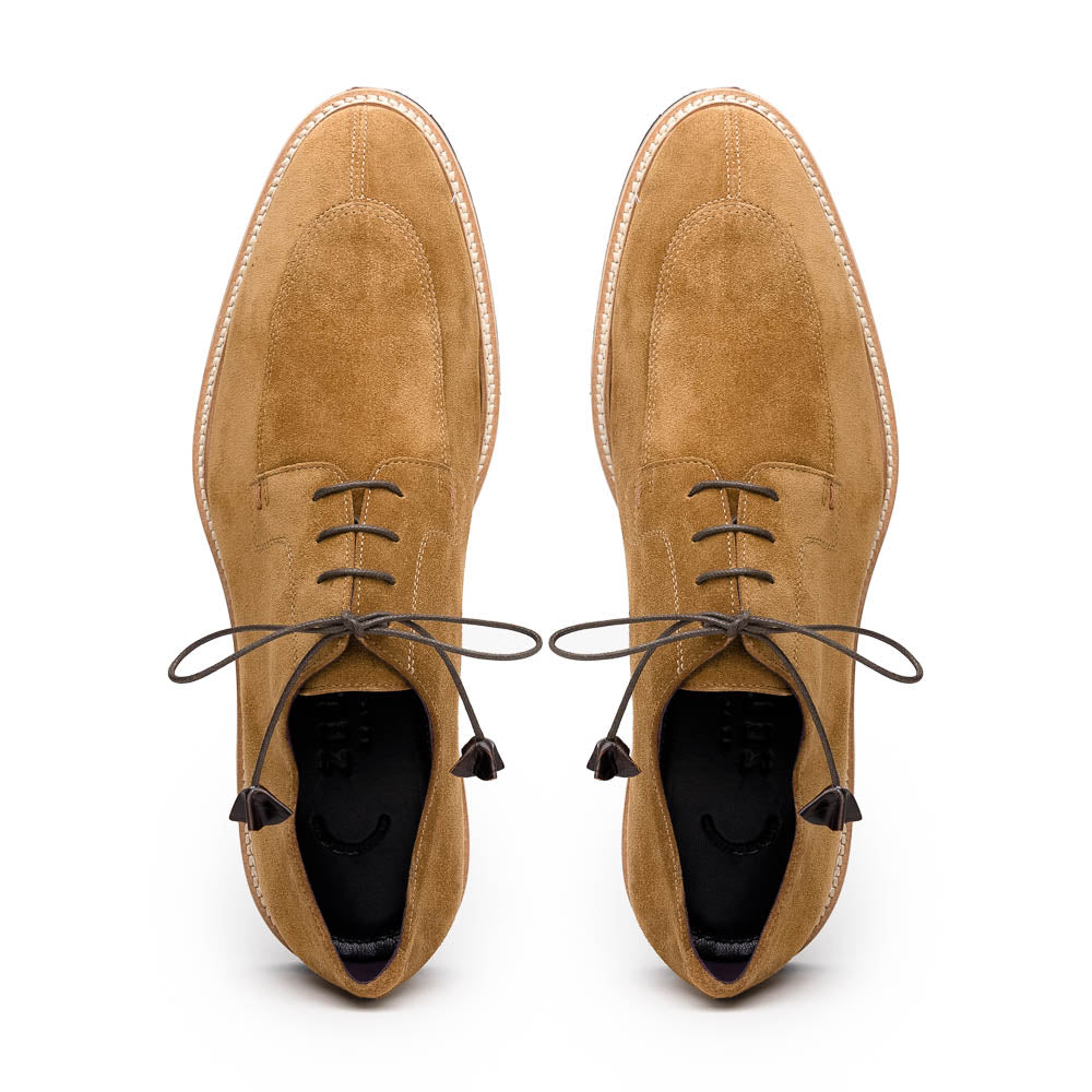 Zelli Campo Suede Goatskin Lace-up Shoes Tobacco (26-220-TAB)