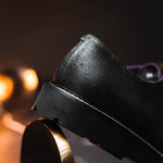 Zelli Campo Suede Goatskin / Wax Lace-up Shoes Black (26-224-BLK)