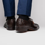 Marco Di Milano Cancun Caiman Crocodile Derby Brown