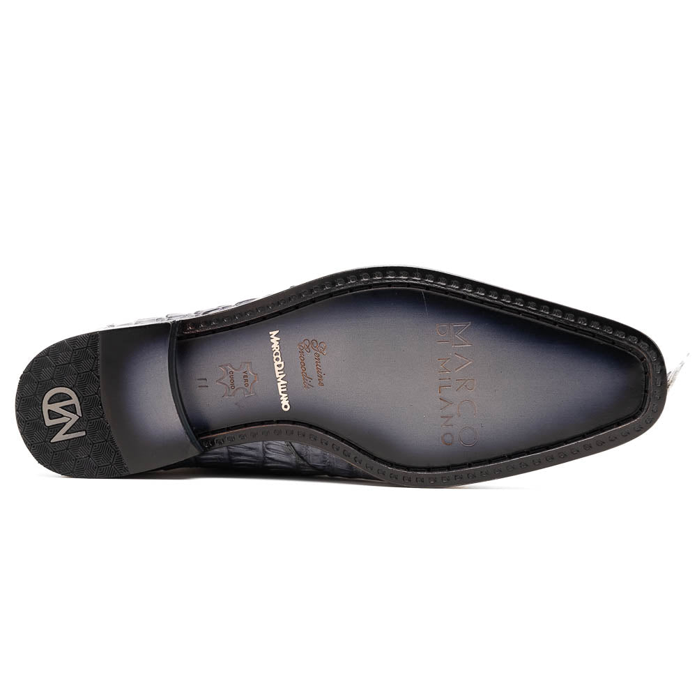 Marco Di Milano Cancun Caiman Crocodile Derby Grey