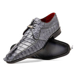 Marco Di Milano Cancun Caiman Crocodile Derby Grey