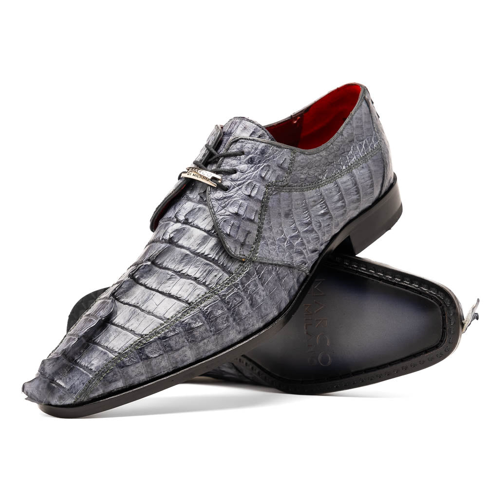Marco Di Milano Cancun Caiman Crocodile Derby Grey