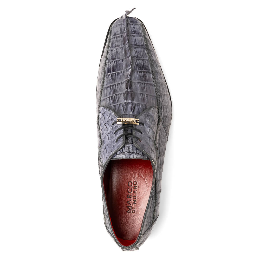 Marco Di Milano Cancun Caiman Crocodile Derby Grey