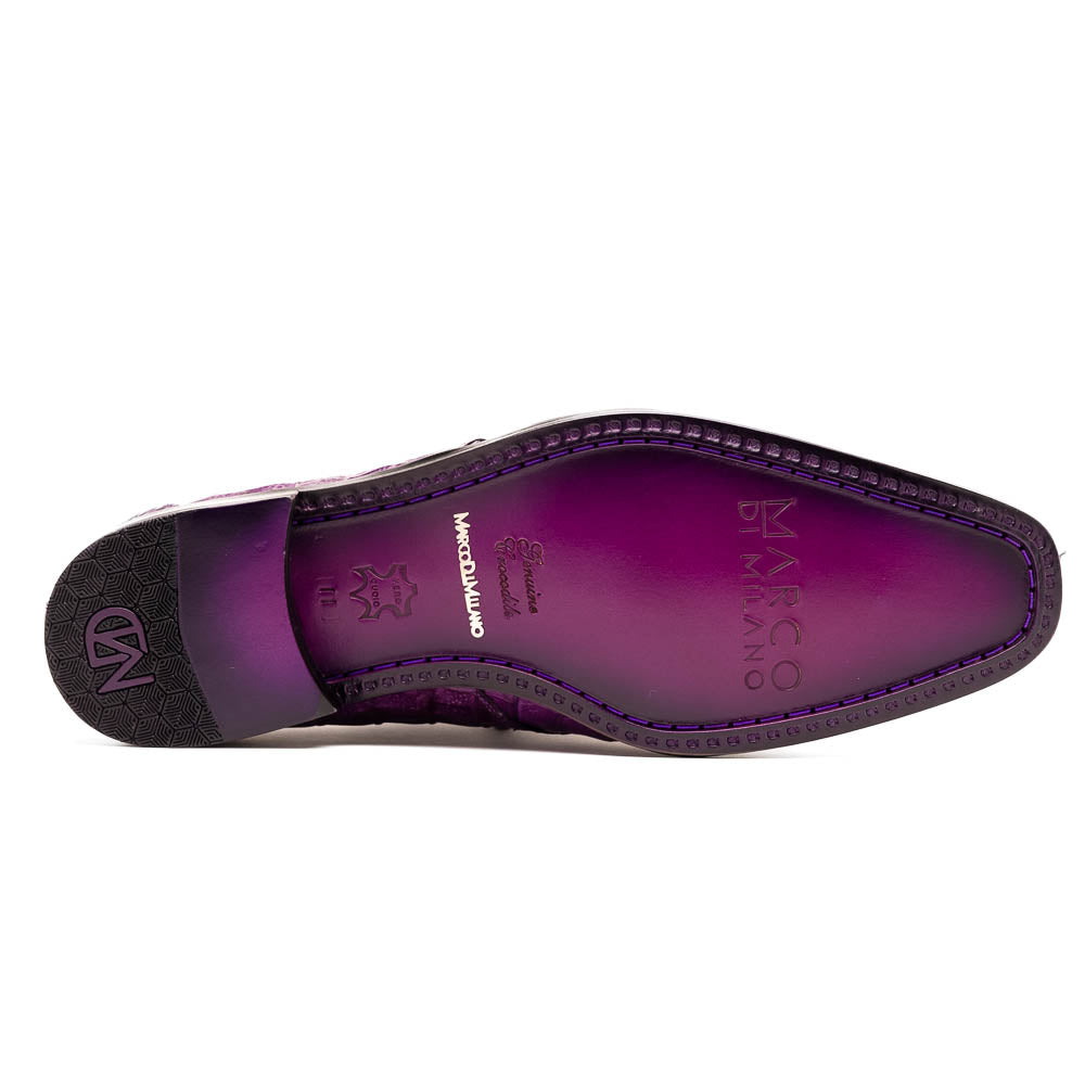 Marco Di Milano Cancun Caiman Crocodile Derby Purple