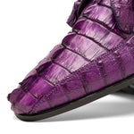 Marco Di Milano Cancun Caiman Crocodile Derby Purple