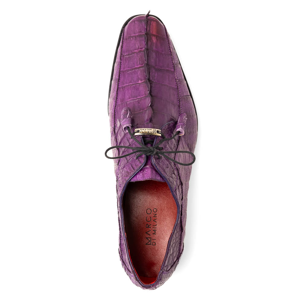 Marco Di Milano Cancun Caiman Crocodile Derby Purple