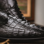 Marco Di Milano Cancun Caiman Crocodile Derby Black