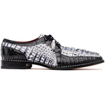 Marco Di Milano Caribe Caiman Crocodile Derby Newspaper / Black