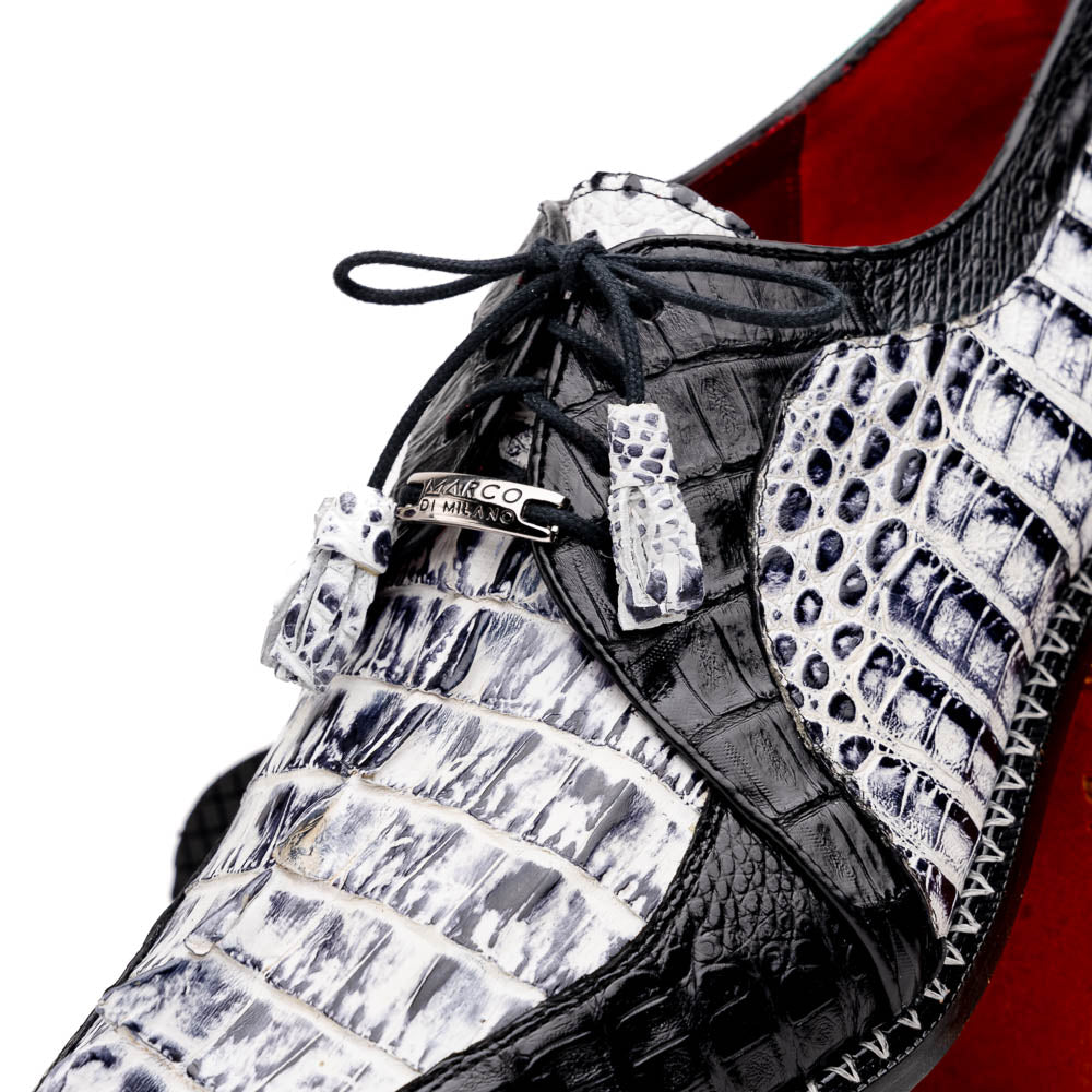 Marco Di Milano Caribe Caiman Crocodile Derby Newspaper / Black