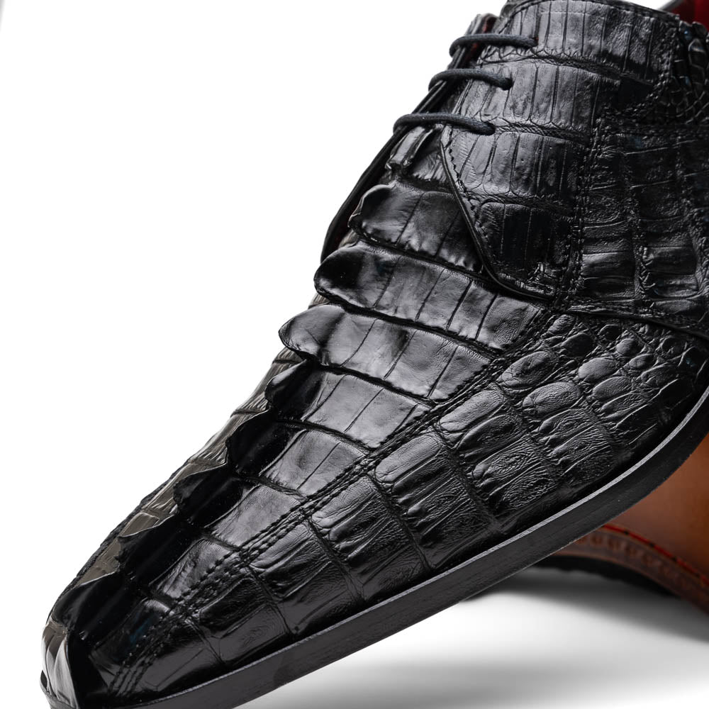 Marco Di Milano Cancun Caiman Crocodile Derby Black