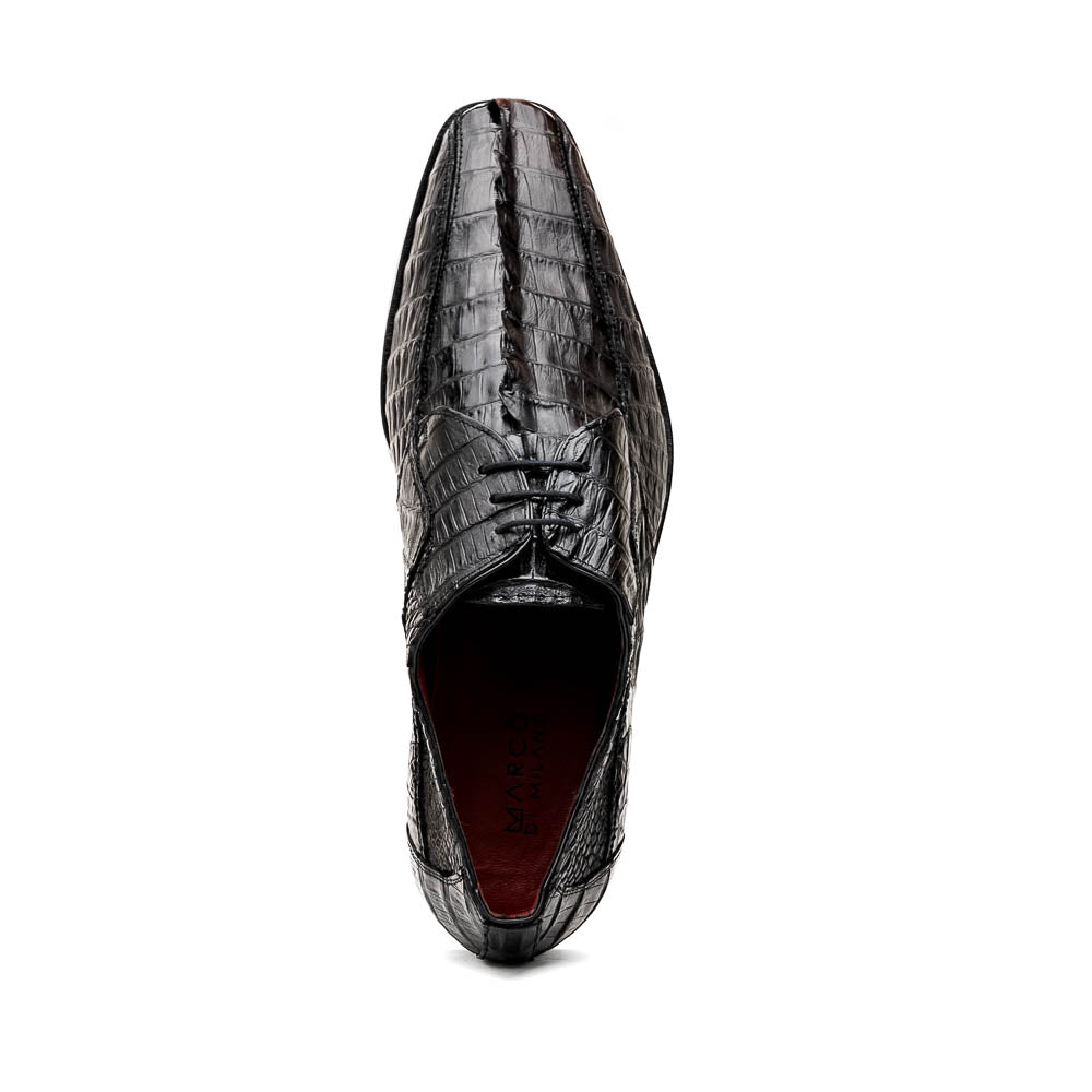 Marco Di Milano Cancun Caiman Crocodile Derby Black