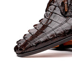 Marco Di Milano Cancun Caiman Crocodile Derby Brown