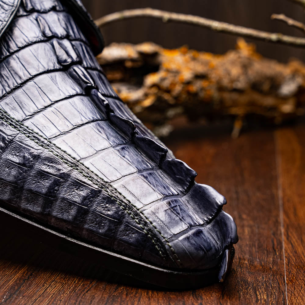 Marco Di Milano Cancun Caiman Crocodile Derby Grey