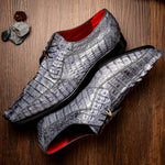 Marco Di Milano Cancun Caiman Crocodile Derby Grey