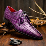 Marco Di Milano Cancun Caiman Crocodile Derby Purple