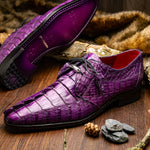 Marco Di Milano Cancun Caiman Crocodile Derby Purple