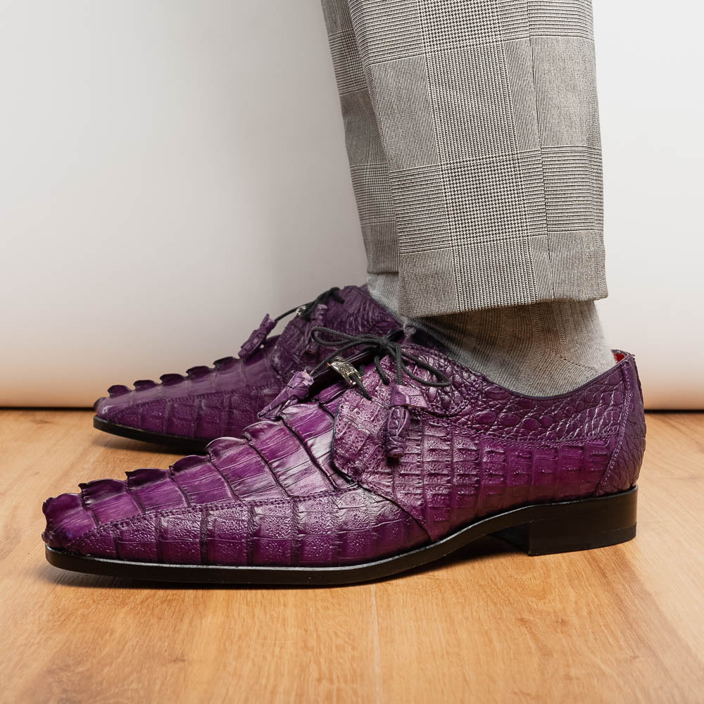 Marco Di Milano Cancun Caiman Crocodile Derby Purple