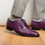 Marco Di Milano Cancun Caiman Crocodile Derby Purple