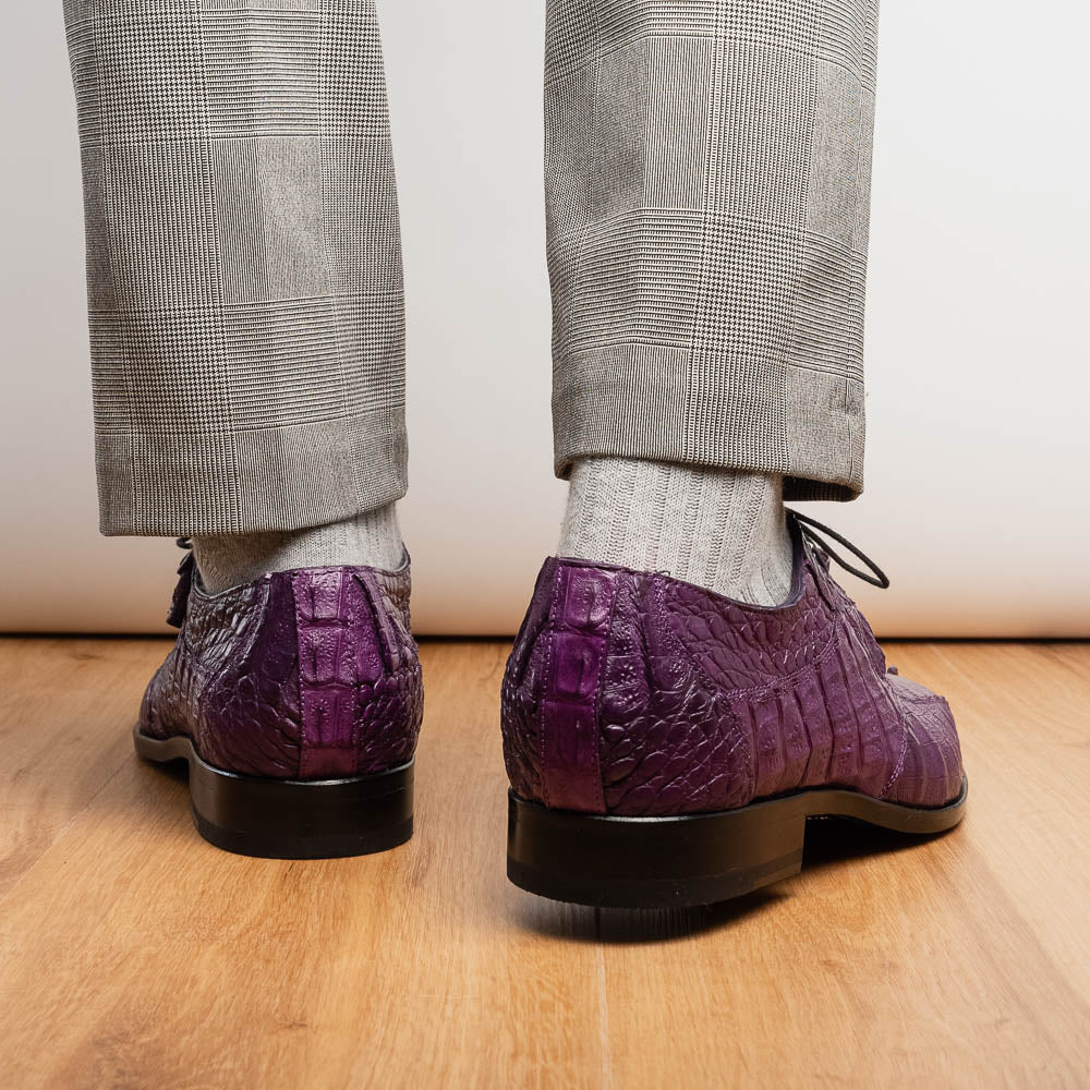 Marco Di Milano Cancun Caiman Crocodile Derby Purple