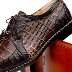 Marco Di Milano Caribe Caiman Crocodile Derby Orix / Brown
