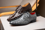 Marco Di Milano Cancun Caiman Crocodile Derby Brown