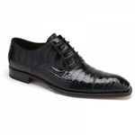 Caporicci 1102 Genuine Alligator Cap Toe Shoes Black