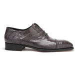 Caporicci 1102 Genuine Alligator Cap Toe Shoes Gray