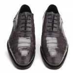 Caporicci 1102 Genuine Alligator Cap Toe Shoes Gray