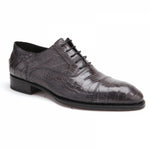 Caporicci 1102 Genuine Alligator Cap Toe Shoes Gray