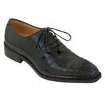 Caporicci 1400 Norwegian Stitch Alligator Oxfords Black
