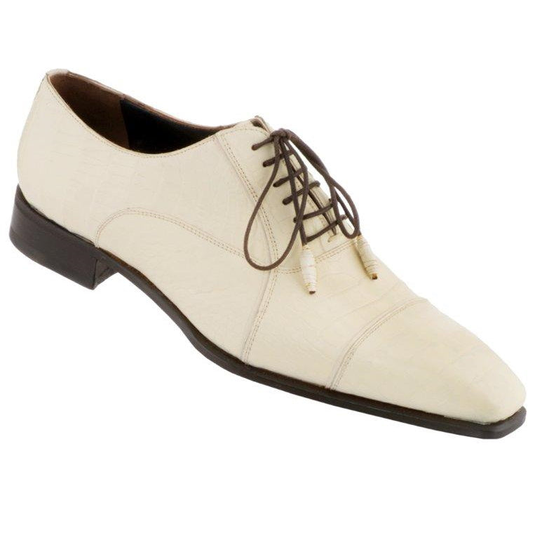 Caporicci 201 Genuine Alligator Spectator Shoes Black / White