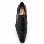 Caporicci 202 Alligator Cap Toe Loafers Black