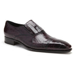 Caporicci 202 Alligator Cap Toe Loafers Burgundy Size 8.5M
