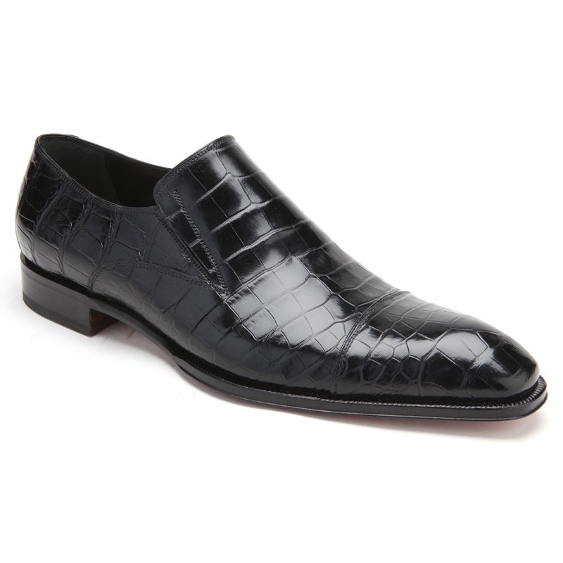 Caporicci 943 Alligator Loafers Black