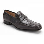 Caporicci 9961 Alligator Penny Loafers Dark Gray