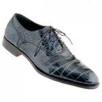 Caporicci 1114 Alligator Cap Toe Shoes Blue