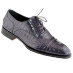 Caporicci 1102 Genuine Alligator Cap Toe Shoes Navy