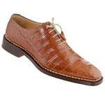 Caporicci Genuine Alligator Lace Up Oxfords Light Brown
