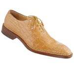 Caporicci Genuine Alligator Lace Up Oxfords Light Tan