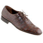 Caporicci Genuine Alligator Lace Up Oxfords Med Brown