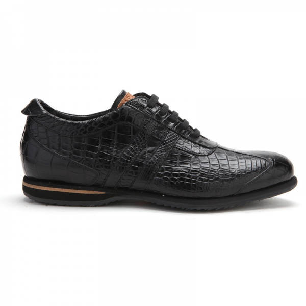 Caporicci All-Over Alligator Sneakers Black