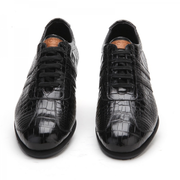 Caporicci All-Over Alligator Sneakers Black