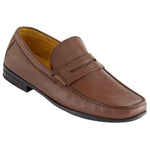 Caporicci Calfskin Leather Penny Loafers Brown