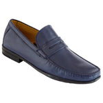 Caporicci Calfskin Leather Penny Loafers Navy