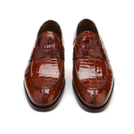 Caporicci 3321 Alligator Loafers Gold Size 8.5