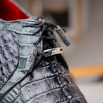 Marco Di Milano Caribe Caiman Crocodile Derby Dark Grey