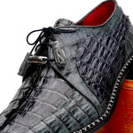 Marco Di Milano Caribe Caiman Crocodile Derby Dark Grey
